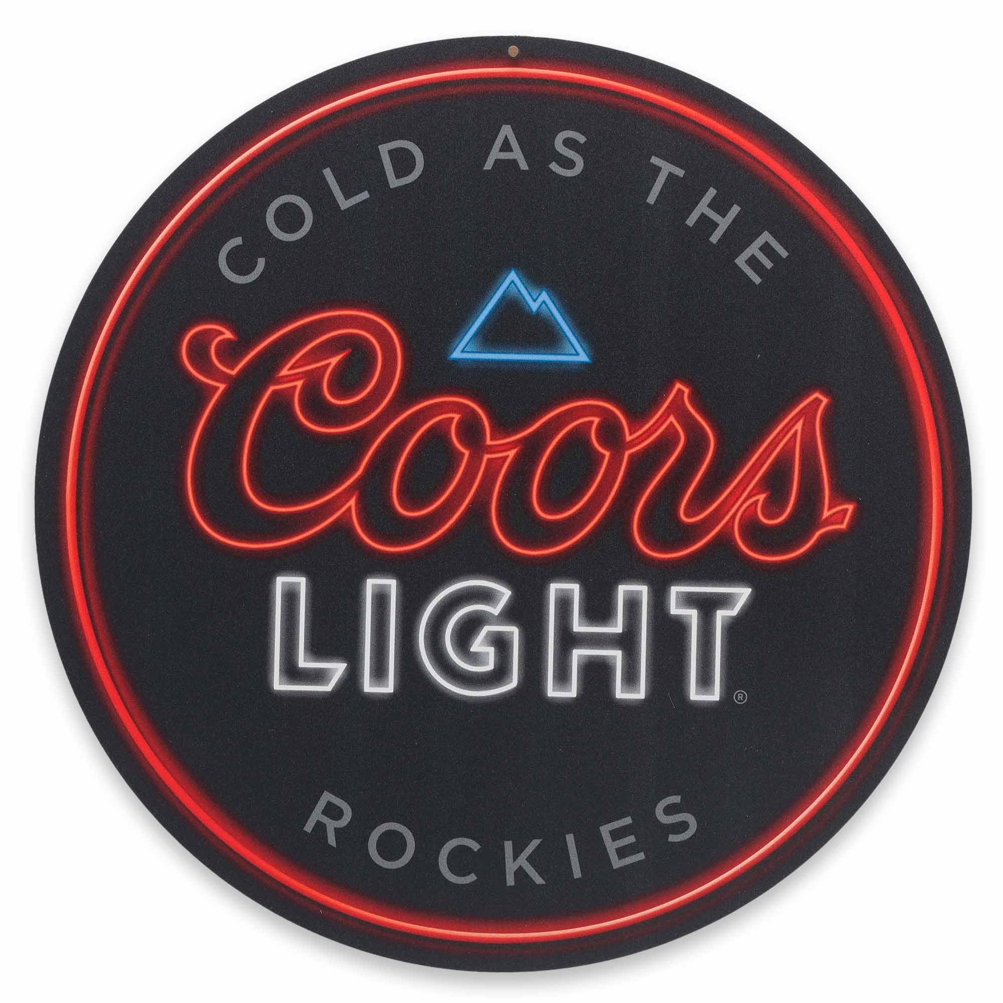 Amazon.com: Molson Coors Light Cold as the Rockies Round Metal